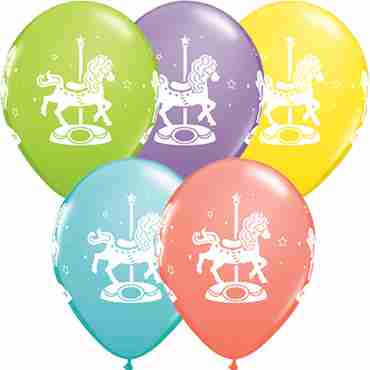 Carousel Horses Sorbet Assortment Latex Round 11in/27.5cm