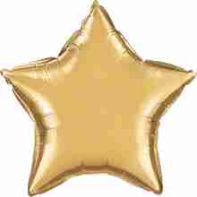 Chrome Gold Foil Star 20in/50cm