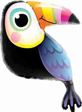 Colourful Toucan Foil Shape 40in/102cm