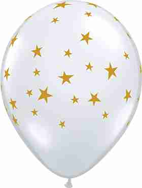 Contempo Stars Crystal Diamond Clear (Transparent) Latex Round 11in/27.5cm