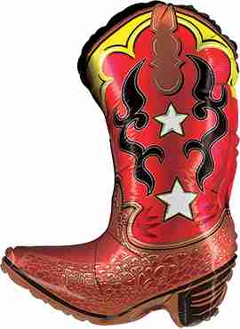 Cowboy Boot Foil Shape 14in/36cm