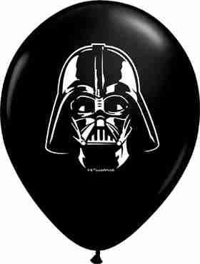 Darth Vader Face Fashion Onyx Black Latex Round 5in/12.5cm  