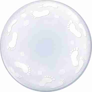 Deco Bubble Baby Footprints 24in/60cm