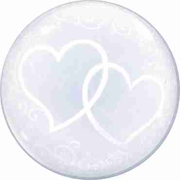 Deco Bubble Entwined Hearts 24in/60cm