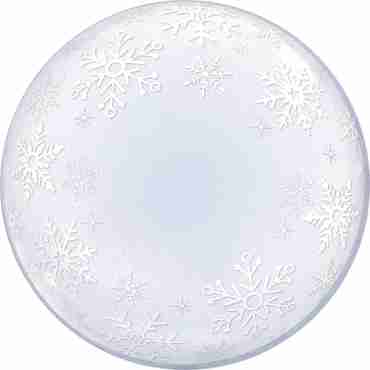 Deco Bubble Frosty Snowflakes 24in/60cm