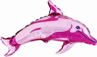 Delphin Pink Foil Shape 36in/90cm