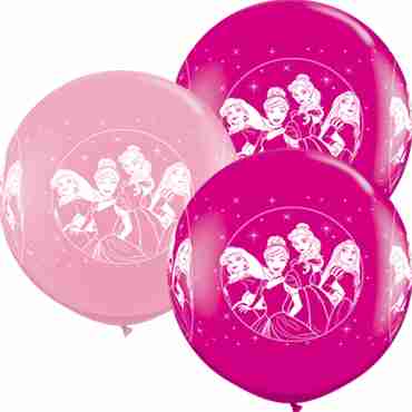 Disney Princesses Standard Pink and Fashion Wild Berry Assortment Latex Round 36in/90c,