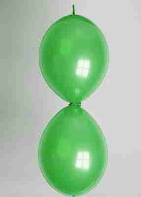 Doorknoopballon 25cm kristal smaragdgroen