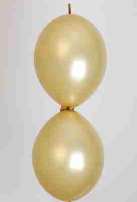 Doorknoopballon 25cm metallic goud