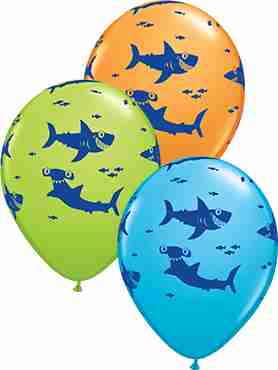 FUN SHARKS! Fun Sharks! Special Assortment Latex Round 11in/27.5cm