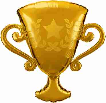 Golden Trophy Foil Shape 39in/99cm