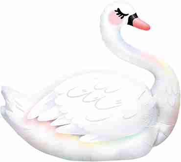 Graceful Swan Foil Shape 35in/88cm