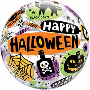 Halloween Messages and Icons Single Bubble 22in/55cm