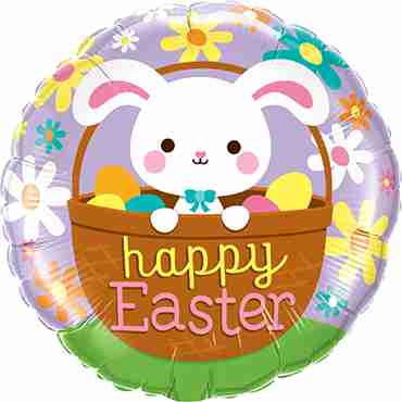 Happy Easter Bunny Foil Round 18in/45cm