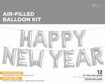 Happy New Year Kit Silver Foil Letters 16in/40cm