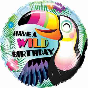 Have A Wild Birthday Foil Round 18in/45cm