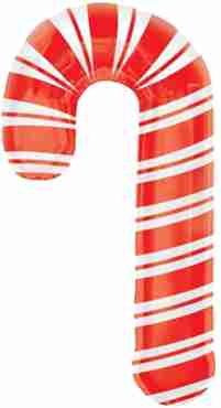 Holiday Candy Cane Foil Shape 20in/50cm x 37in/93cm