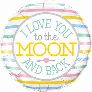 I Love You To The Moon Foil Round 18in/45cm