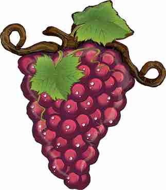 Linky Grapes Red Foil Shape 31in/79cm