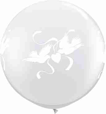 Love Doves Crystal Diamond Clear (Transparent) Latex Round 36in/90cm