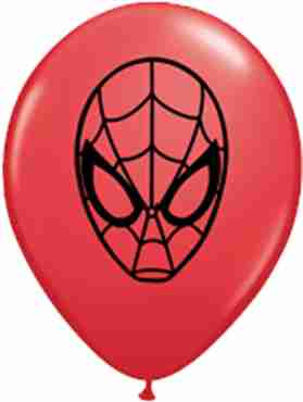 Marvel's Ultimate Spider-Man Face Standard Red Latex Round 5in/12.5cm  