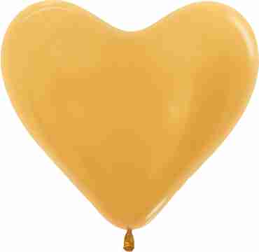 Metallic Gold Latex Heart 14in/36cm