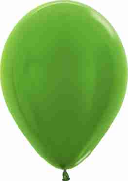 Metallic Lime Green Latex Round 11in/27.5cm