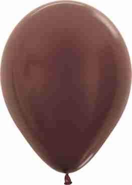 Metallic Pearl Chocolate Brown Latex Round 5in/12.5cm