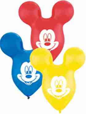 Mickey Ears Yellow, Red and Dark Blue Assortment 15in/37.5cm