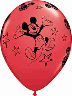 Mickey Standard Red Latex Round 11in/27.5cm