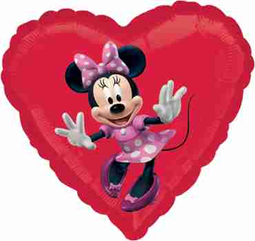 Minnie Mouse Vendor Foil Heart 18in/45cm