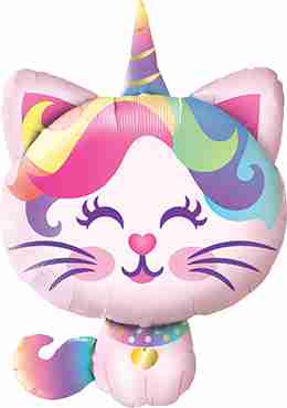 Mythical Caticorn Foil Shape 38in/97cm