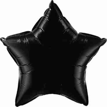 Onyx Black Foil Star 4in/10cm