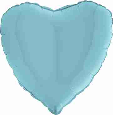 Pastel Blue Foil Heart 18in/45cm
