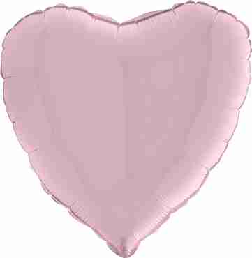 Pastel Pink Foil Heart 18in/45cm