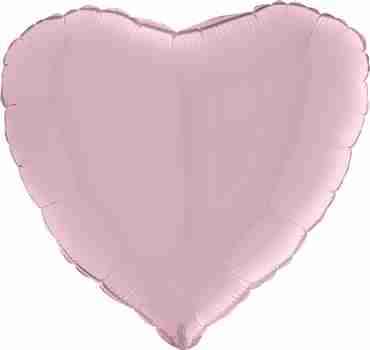 Pastel Pink Foil Heart 24in/60cm