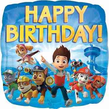 Paw Patrol Happy Birthday Foil Square 18in/45cm