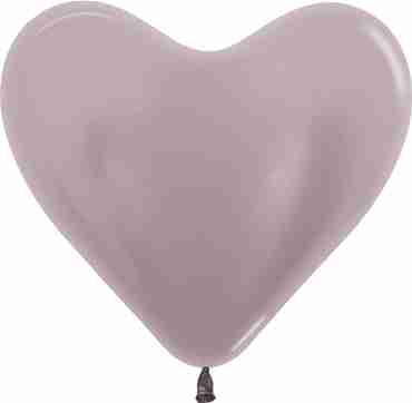 Pearl Greige Latex Heart 14in/36cm