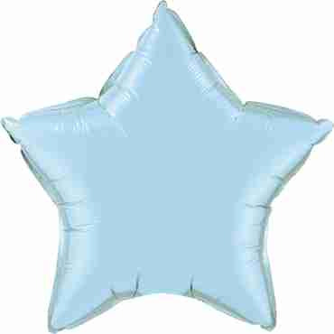 Pearl Light Blue Foil Star 20in/50cm