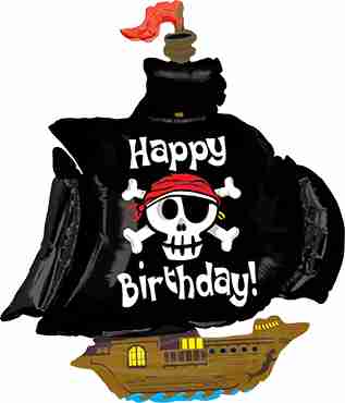 Pirate Ship Birthday Foil Shape 46in/117cm