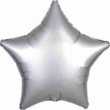 Platinum Satin Luxe Foil Star 17in/43cm
