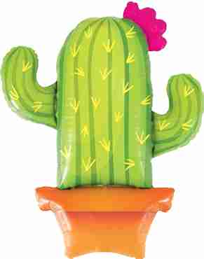 Potted Cactus Foil Shape 39in/99cm