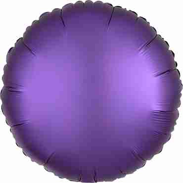 Purple Royale Satin Luxe Foil Round 17in/43cm