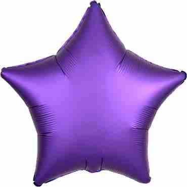 Purple Royale Satin Luxe Foil Star 17in/43cm