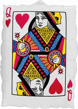 Queen Of Hearts - Ace Of Spades Foil Shape 30in/75cm