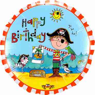 Rachel Ellen - Birthday Pirate Foil Round 18in/45cm