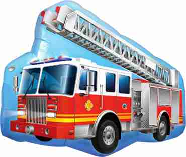 Red Fire Truck Foil Shape 40in/100cm