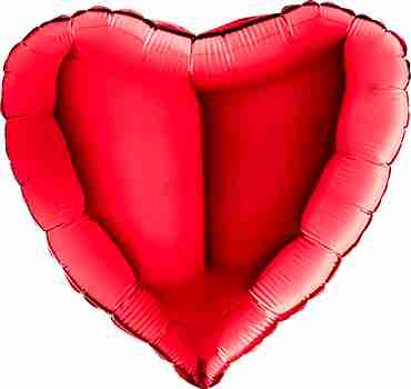 Red Foil Heart 24in/60cm