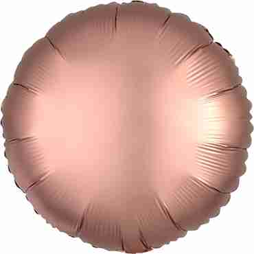 Rose Copper Satin Luxe Foil Round 17in/43cm