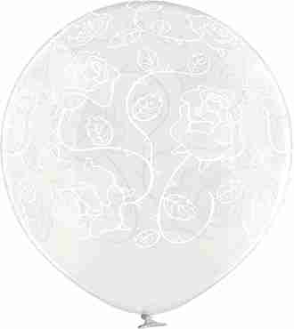 Roses Crystal Clear (Transparent) Latex Round 24in/60cm